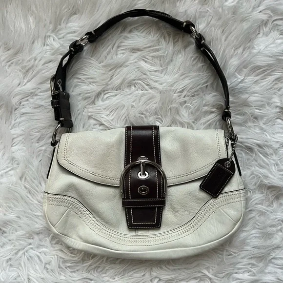 Coach Bags Vintage Coach Soho Shoulder Bag White Brown 578